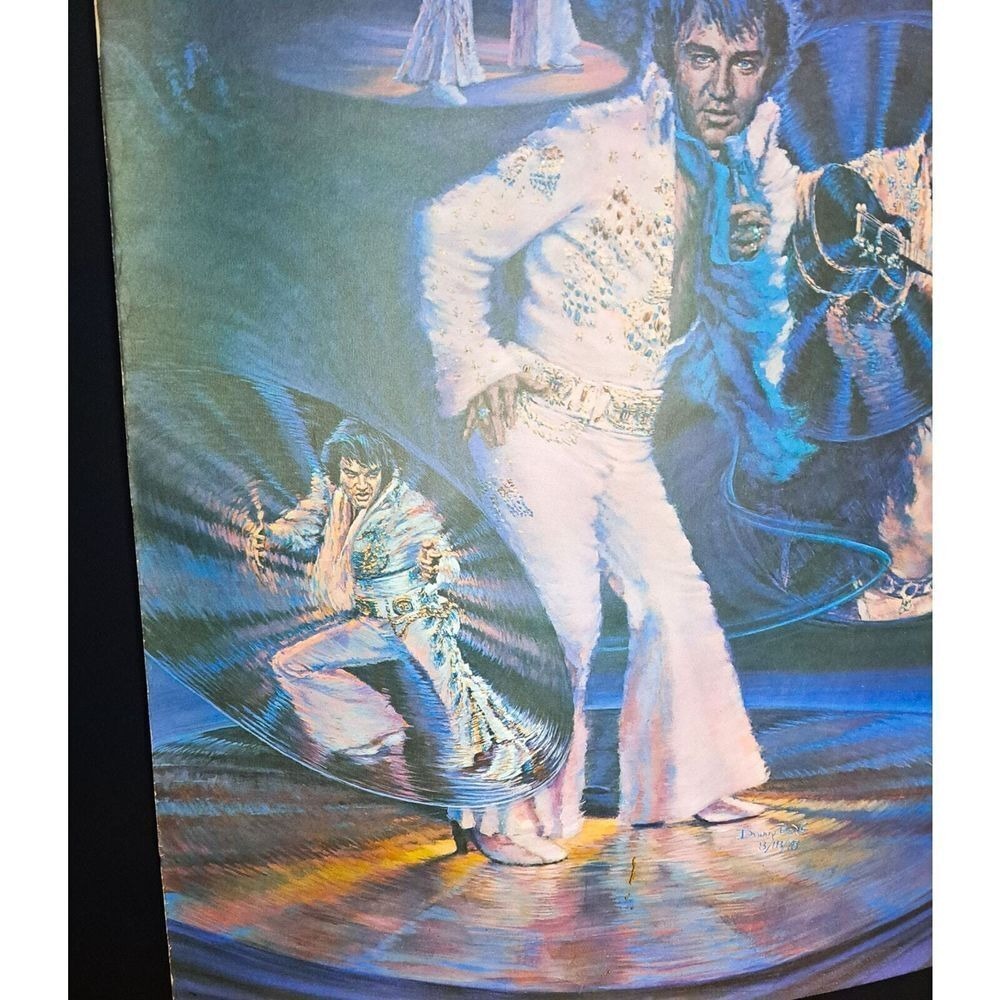 Rare 1978 Elvis Presley Poster By Danny Berg Signed Concert Art 23"x30" Retro‎ - Picture 7 of 14
